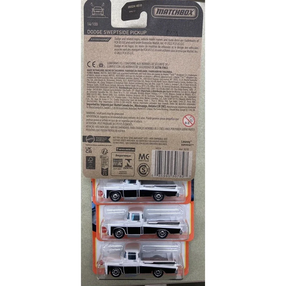 2023 Matchbox - Dodge Sweptside Pickup - Lot of 4 -